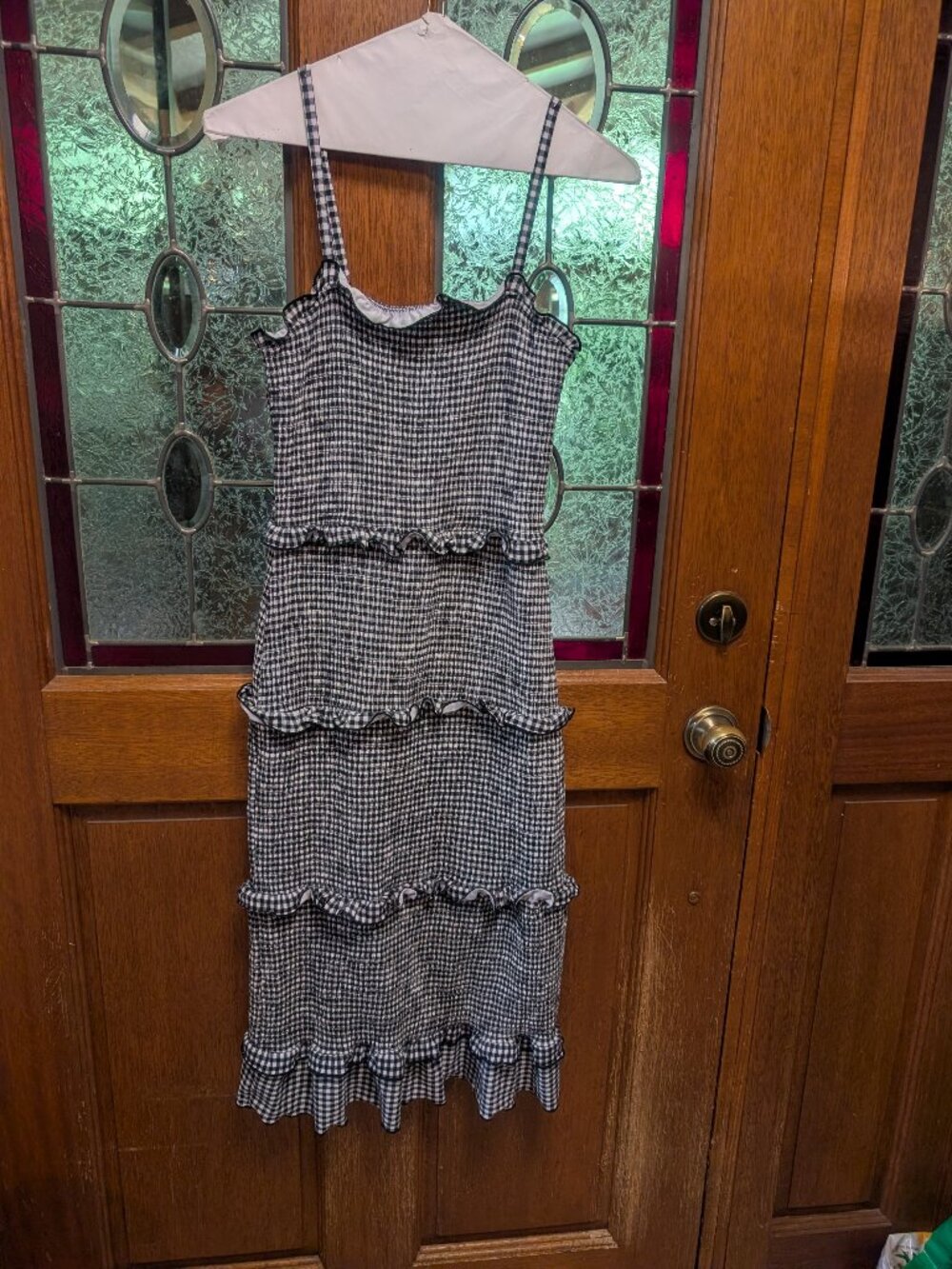 Womens Gingham midi dress, size 3/5
